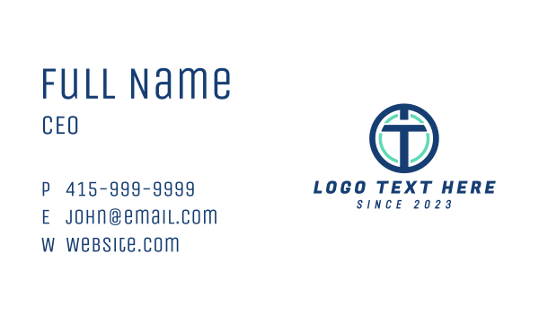 Digital Marketing Letter T  Business Card Design Image Preview