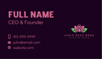 Lotus Petal Meditation Business Card Image Preview