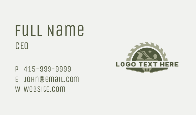 Hand Planer Carpentry Business Card Image Preview