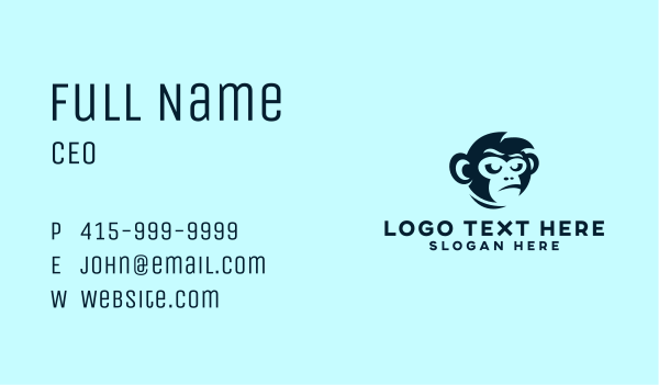 Esports Monkey Video Game  Business Card Design Image Preview