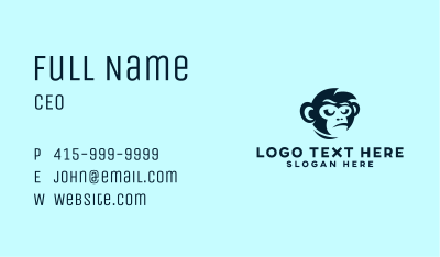 Esports Monkey Video Game  Business Card Image Preview
