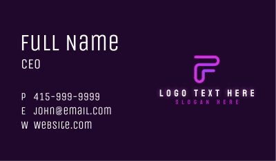 Digital Media Agency Letter F Business Card Image Preview