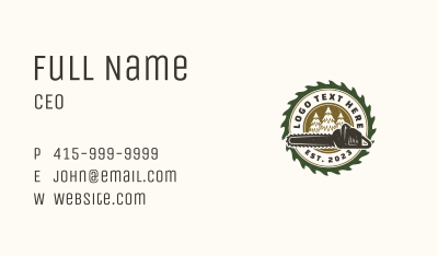 Chainsaw Tree Blade Business Card Image Preview