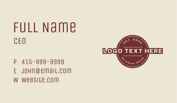 Business Round Badge Business Card Design Image Preview