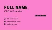 Pink & Black Technology Text Business Card Image Preview