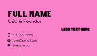 Pink & Black Technology Text Business Card Image Preview