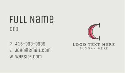 Clothing Boutique Letter C Business Card Image Preview