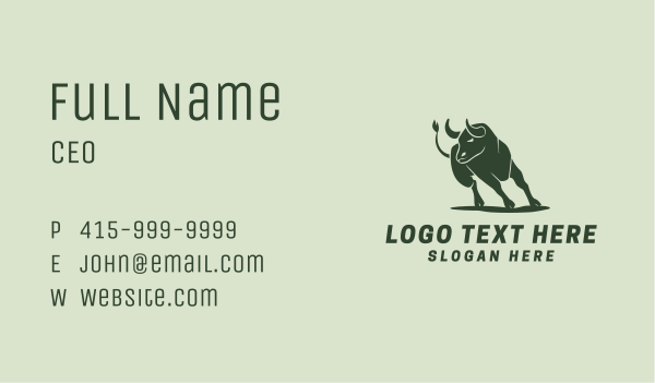 Bull Bison Animal Business Card Design Image Preview