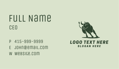 Bull Bison Animal Business Card Image Preview