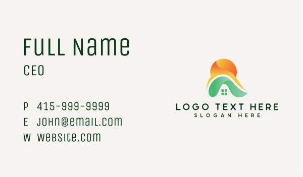 Abstract Roofing Resort Business Card Design Image Preview