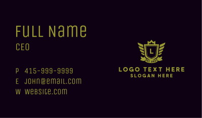 Royal Crown Shield Business Card Image Preview