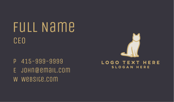 Pet Cat Animal Business Card Design Image Preview