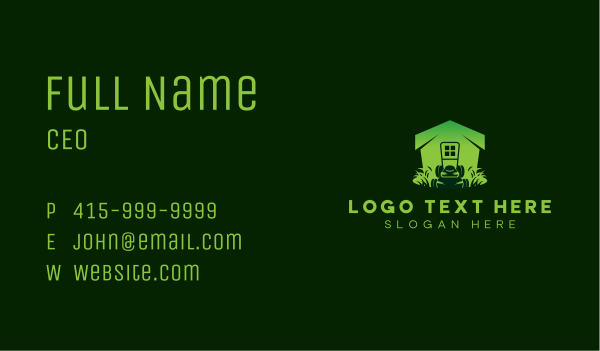 Lawn Mower Yard Business Card Design Image Preview