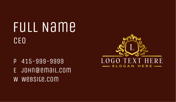 Royalty Noble Crest Business Card Design Image Preview