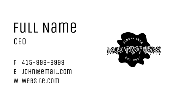 Graffiti Art Wordmark Business Card Design Image Preview