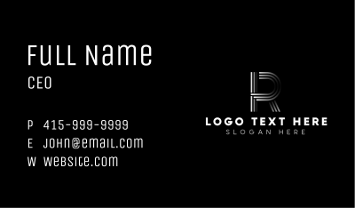 Generic Business Letter R Business Card Image Preview