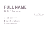 Elegant Handwritten Wordmark Business Card Image Preview