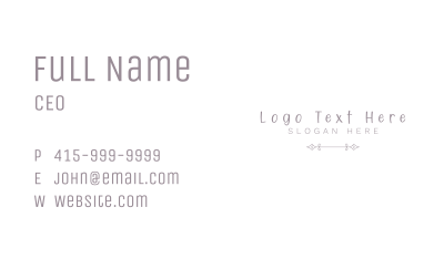 Elegant Handwritten Wordmark Business Card Image Preview