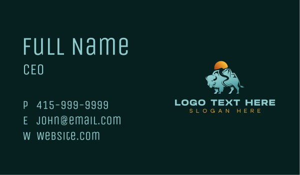 Buffalo Valley Farm Business Card Design Image Preview