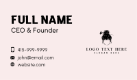 Floral Woman Hair Business Card Design