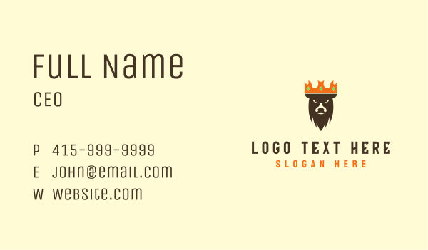 Angry Buck King  Business Card Design Image Preview