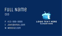 Blue Bathtub Cleaning  Business Card Image Preview