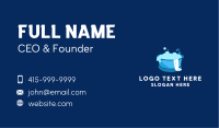Blue Bathtub Cleaning  Business Card Image Preview