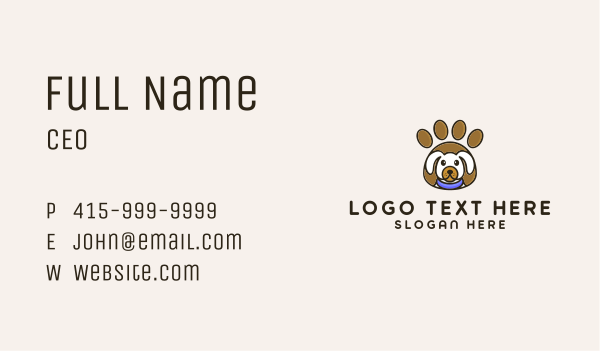 Veterinary Dog Paw Business Card Design Image Preview