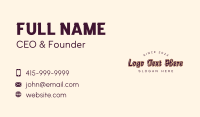 Classic Store Wordmark Business Card Design