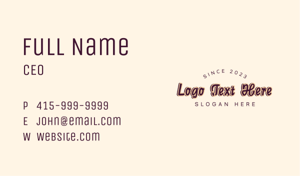 Classic Store Wordmark Business Card Design Image Preview