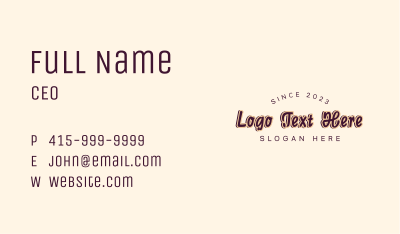 Classic Store Wordmark Business Card Image Preview
