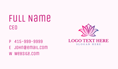 Natural Pink Lotus Business Card Image Preview