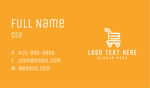Modern Shopping Cart Business Card Design Image Preview