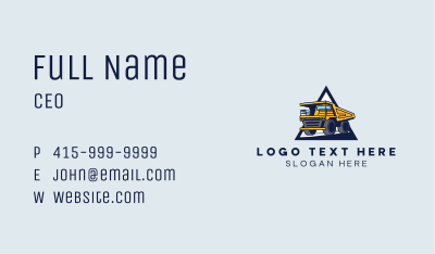 Waste Dump Truck Business Card Image Preview