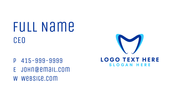 Dental Clinic Letter M Business Card Design Image Preview
