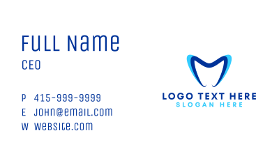 Dental Clinic Letter M Business Card Image Preview