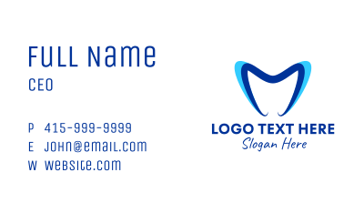 Dental Clinic Letter M Business Card