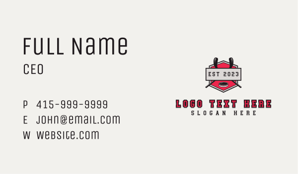 Hockey Sports Tournament Business Card Design Image Preview