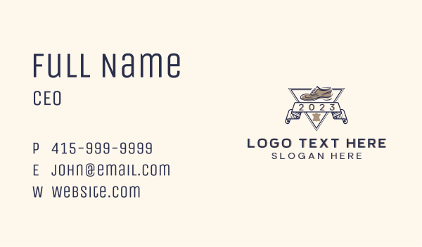 Classic Shoes Repair Business Card Design Image Preview