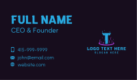 Glitch Portal Gaming Letter T Business Card Image Preview