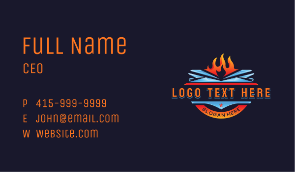  Fire Ice Ventilation Business Card Design Image Preview
