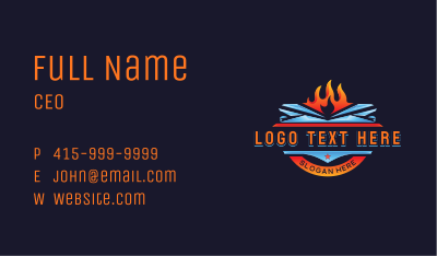  Fire Ice Ventilation Business Card Image Preview