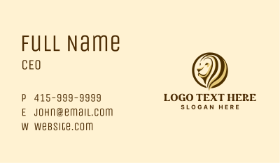 Lion Mane Animal Business Card Image Preview