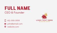 Pork BBQ Flame Grill  Business Card Design