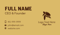 Eco Coffee Bean Turtle Business Card Image Preview