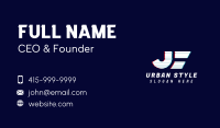 Glitchy Letter J Tech Business Card Image Preview