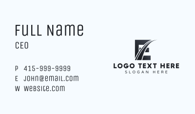 Express Forwarding Letter E Business Card Image Preview