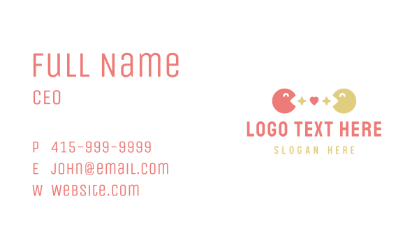 Retro Love Eat Business Card Design Image Preview