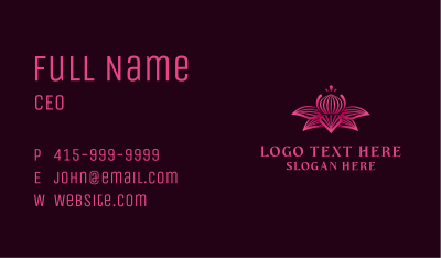 Lotus Spa Wellness Business Card Image Preview