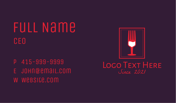 Wine Bar Restaurant  Business Card Design Image Preview